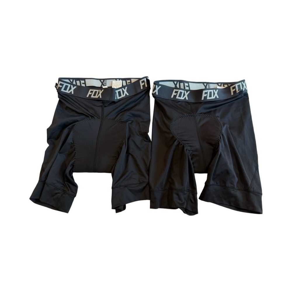 Fox Racing Padded Liner Shorts Lot of 2 Black Mountain Bike Cycling Mens Size 30 - Picture 1 of 4